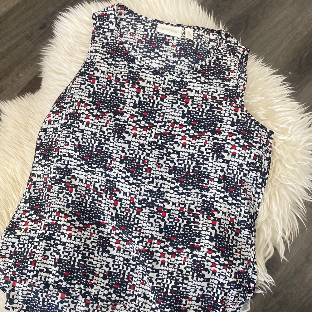 Chicos size to dress top sleeveless